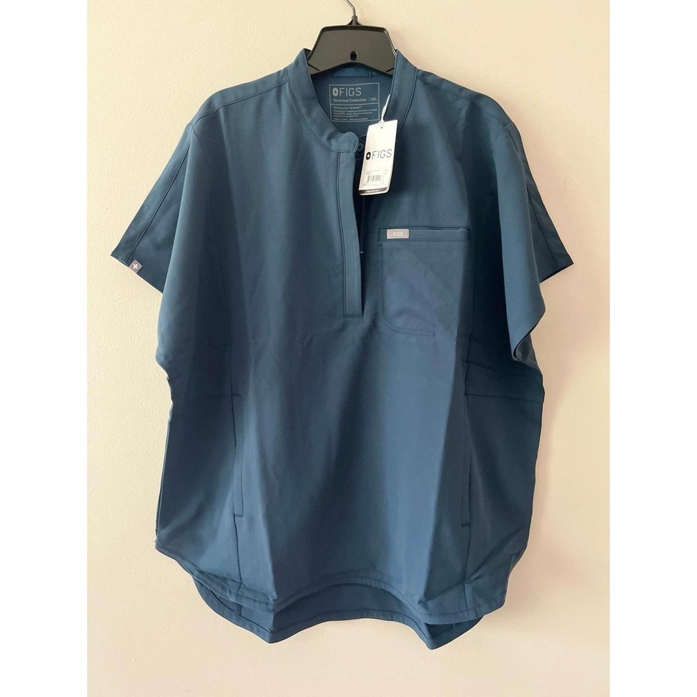 FIGS Women's Montex Mock Neck Scrub Top Dark Harbor 2XL NWT